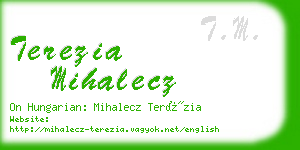 terezia mihalecz business card